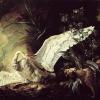 Jacques-Charles Oudry un chien barbet surprenant un cygne 1740