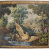 Tapisserie d'Aubusson 18e siècle barbet en tonte de chasse